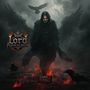 Text: „Lord Francis Soto“, „Battle Royale“. Eine dunkle, mystische Figur mit Flügeln, umgeben von Raben und Feuer., CD