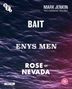 Texte: "Bait", "Enys Men", "Rose of Nevada", "Mark Jenkin", "The Cornish Trilogy", "3 Disc Set". Hintergrund: verrauschtes Wasser, violett-blau., 3 Blu-ray Discs
