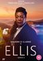 „Sharon D Clarke is ELLIS Series 2“. Eine Frau in einem Mantel vor einer Landschaft mit Himmel bei Sonnenuntergang., 2 DVDs