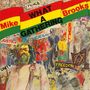 "Mike Brooks. WHAT A GATHERING." Buntes Gemälde mit Protesten: Schilder "UNITY", "JUSTICE", "EDUCATION", "FREEDOM"., LP