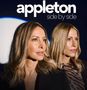 Text: "appleton side by side". 
Zwei Frauen mit blonden Haaren blicken nach links vor einem dunklen Hintergrund., LP
