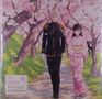 "My Happy Marriage" steht unten links. Illustration: Ein Mann in Uniform und eine Frau im Kimono unter Kirschblütenbäumen., 3 LPs