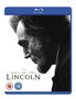 Text: "Daniel Day-Lewis, Lincoln." Profilansicht eines Mannes mit Bart, nachdenklich, mit blauer Blu-ray Disc-Hülle.