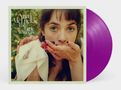 Auf dem Cover steht "Anna McLuckie The Little Winters". Eine Frau hält ein besticktes Tuch und eine violette Schallplatte., LP