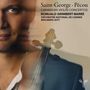 Texte: „Saint-Georges · Péçou“, „Caribbean Violin Concertos“, „Romuald Grimbert-Barré“, „Orchestre National de Cannes“, „Benjamin Levy“. Ein Mann, ein Violinbogen., CD