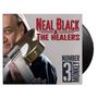 "Neal Black & The Healers" und "Number 3 Monkey" stehen auf einem Albumcover, das eine Gitarre zeigt., LP