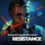Jacques Schwarz-Bart, Resistance. Ein Musiker spielt Saxophon, umgeben von dynamischen bunten Linien.