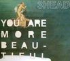 3HEAD. YOU ARE MORE BEAUTIFUL. Illustration eines Mannes in einem kleinen Boot auf dem Wasser., LP