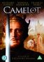 „Richard Harris, Vanessa Redgrave, Franco Nero, CAMELOT, Winner of 3 Academy Awards.“ Ein König mit Krone, Schloss im Hintergrund.