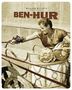 "William Wyler's Presentation of Ben-Hur“ zeigt einen Mann in antiker Rüstung, der ein Pferdegespann fährt.