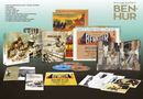 Verschiedene Ben-Hur Artworks und Mediendiscs in einer Sammleredition. Enthält Poster, Karten und ein Steelbook., 2 Ultra HD Blu-rays und 1 Blu-ray Disc