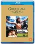 "Greystoke: The Legend of Tarzan, Lord of the Apes." Oben steht Blu-ray. Darunter sind Bilder von Tarzan und einem Schloss. Altersfreigabe 12., Blu-ray Disc