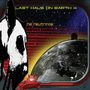 Text: "LAST HAUS ON EARTH >>", "the neutrinos". Eine Illustration mit Erde, Sternen und einem stilisierten Tier., CD