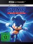 "4K ULTRA HD", "BLU-RAY", "SONIC THE HEDGEHOG 3-MOVIE COLLECTION", "FSK ab 12". Sonic rennt dynamisch mit blauen Lichtlinien.