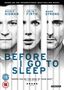 „BEFORE I GO TO SLEEP“ steht in großen blauen Buchstaben. Drei Gesichter sind in vertikalen Streifen angeordnet.