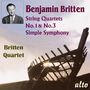 Benjamin Britten (1913-1976): Streichquartette Nr.1 & 3, CD