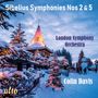 Cover mit Schrift: "Sibelius Symphonies Nos 2 & 5", "London Symphony Orchestra", "Colin Davis". Verschneite Winterlandschaft.