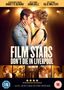 "FILM STARS DON'T DIE IN LIVERPOOL" steht groß mit Bild eines sich umarmenden Paars. Darunter Szenen aus dem Film., DVD