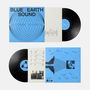 "Blue Earth Sound", "Cicero Nights", Listen-Design, blaue Plattencover mit geometrischen Mustern und Fotos. Schallplatten sichtbar., LP