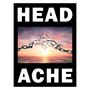 HEAD ACHE in großen weißen Buchstaben, bricht eine Kette in fliegende Vögel bei Sonnenuntergang., 2 LPs