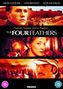 "The Four Feathers", oben Gesichter von drei Personen; unten historische Szenen, warme Farben, Abzeichen "15"., DVD