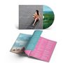 Text: „Camille“. Albumcover mit Frau am Boden. CD in Landschaft. Beilage mit Fotos, Texten in Blau und Rosa.