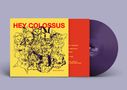 "HEY COLOSSUS" in Rot auf Gelb, Skizze mehrerer Tiergesichter, violettes Vinyl daneben sichtbar. "HEAVEN WAS WILD" unten., LP