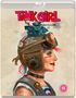 "TANK GIRL" in fetter Schrift über einer Frau mit Helm, Panzer-Illustration auf Helm, Text: "POSTER GIRL FOR THE APOCALYPSE"., Blu-ray Disc