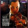 "The Art of Michael Rabin, 14 CD". Ein Mann spielt eine Violine, konzentrierter Blick, warmes, rötliches Licht.