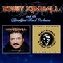 Text: "Bobby Kimball and the Frankfurt Rock Orchestra", "Tribute to Ray Charles", "50th Anniversary". Links: Porträtfoto, rechts: Logo mit Silhouette.