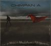 "CHIMPAN A" oben, "Music Is Art Vol. 1" unten. Dunkle Landschaft mit Person und roter Stoff im Wind., 2 CDs