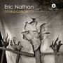 „Eric Nathan DOUBLE CONCERTOS“ oben. Ein skulpturales Relief mit floralen Motiven im Vordergrund. Orchid Classics Logo oben rechts., CD