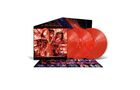 Drei rote Vinylplatten mit Scheren-Logo. Hintergrund: futuristisches, rot beleuchtetes Artwork mit Figuren und leuchtenden Elementen., 3 LPs