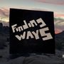 "Finding Ways" steht in weißer Schrift auf einem schwarzen Quadrat. Hintergrund zeigt Felsenlandschaft bei Sonnenuntergang., LP