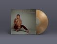 "GRETCHEN PARLATO THE WISE ONES" in Goldschrift. Eine Frau in flauschiger Jacke posiert. Eine goldene Vinyl-Schallplatte., LP