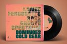 "Lance Ferguson's Rare Groove Spectrum. Dominoes. Cold Bear." Ein Vinyl-Cover mit Retro-Design auf rauem Hintergrund., Single 7"