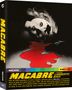 Titel: "MACABRE" in gelb. Bild zeigt einen gesichtslosen Kopf einer Puppe mit roter Flüssigkeit auf schwarzem Hintergrund., Ultra HD Blu-ray
