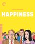 „A Film By Todd Solondz. HAPPINESS“. Illustration von besorgten Personen auf gelbem Hintergrund.