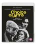 Text: "ALAIN SARDE presents, YVES MONTAND, GERARD DEPARDIEU, CATHERINE DENEUVE, Choice of Arms, A film by ALAIN CORNEAU". Schwarz-weißes Buchcover mit drei Personen., Blu-ray Disc