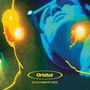 Text: "Orbital Glastonbury 1994" in Gelb. Buntes, verschwommenes Gesicht mit leuchtenden gelben Elementen., CD