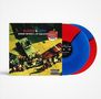 "Bloods & Crips", "BANGIN' ON WAX 2...the saga continues". Zwei bunte Schallplatten in Rot und Blau., 2 LPs