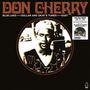 Oben steht "Don Cherry". Darunter "Blue Lake *** Dollar And Okay's Tunes *** East". Ein Musiker im Retro-Stil ist abgebildet., 2 LPs