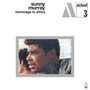 "Sunny Murray", "hommage to africa", "actuel 3". Naheaufnahme von zwei Personen, eine links im Vordergrund., CD