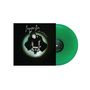 Text: "Hypnolia", "Self Fulfilling Prophecy". Eine Frau in Schwarz sitzt auf dem Boden. Eine grüne Vinylplatte.