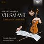 "Johann Joseph Vilsmayr, Partitas for Violin Solo. Davide Facchini, baroque violin." Person mit Geige und Noten., 2 CDs