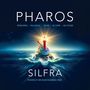 „PHAROS“, darunter „Trevor Mires / Paul Dunlea / Jim Ridl / Ike Sturm / Billy Kilson“, dann „SILFRA“. Ein Leuchtturm aus dem ein buntes Band herausragt steht auf einem Felsen im Meer., 2 LPs