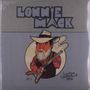 „LONNIE MACK, Live from LOUISVILLE 1992.“ Eine Karikatur eines Mannes mit Gitarre und Cowboyhut., 2 LPs