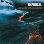 Text: "EMPIRICAL LIKE LAMBS: TO THE SLAUGHTER." Ein Lavafluss in dunkler Landschaft mit aufsteigendem Rauch., CD