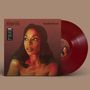 Covertext: "Acantha Lang", "Beautiful Dreams". Frau mit langen Haaren, rotes Vinyl daneben., LP
