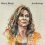 Text: "Mary Black Anthology". Aquarellillustration einer Frau mit offenen Haaren, sanfte Farben., 3 LPs